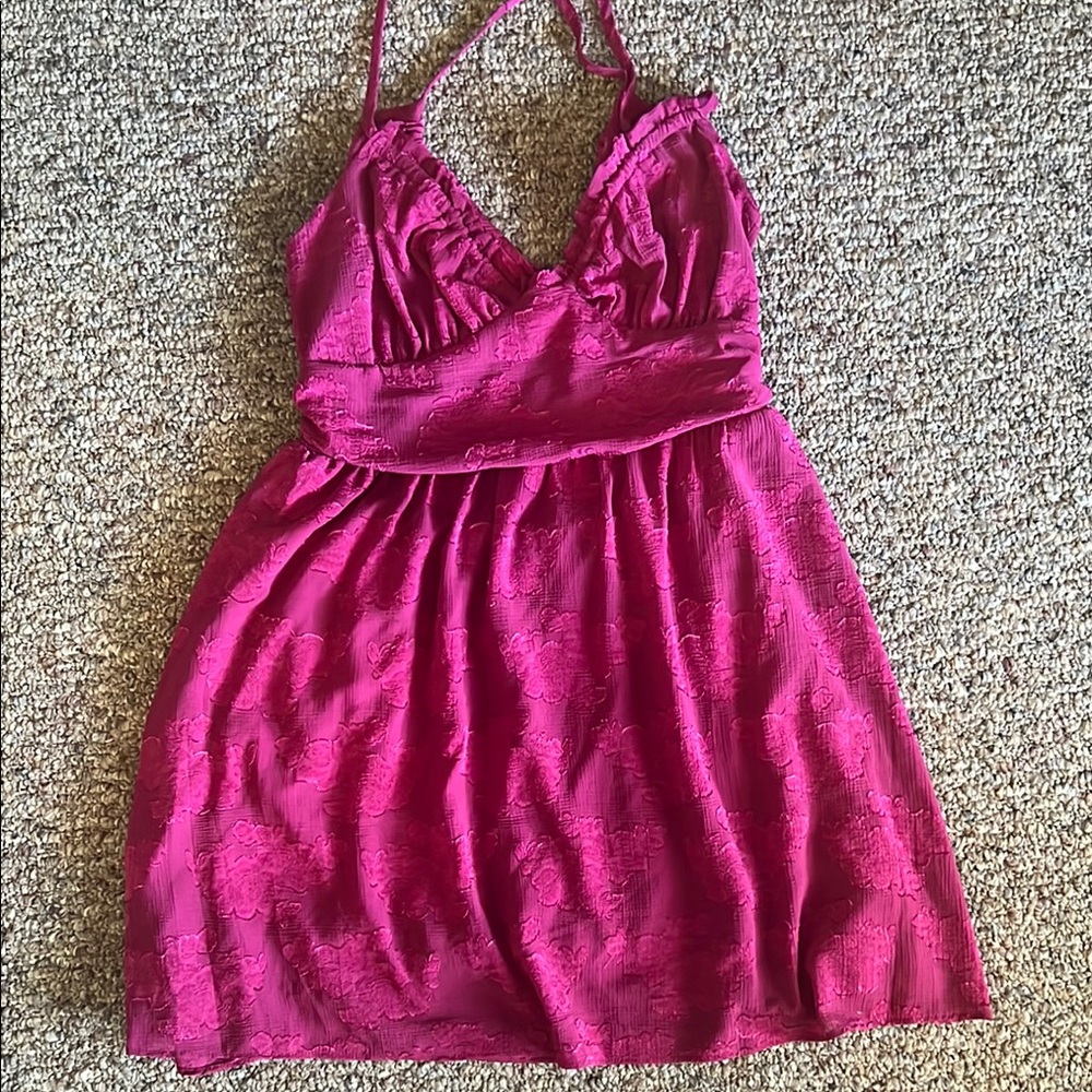 Wild Fable Fuchsia Lace Mini Dress